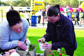 Youth mayor Keely Allan (right)