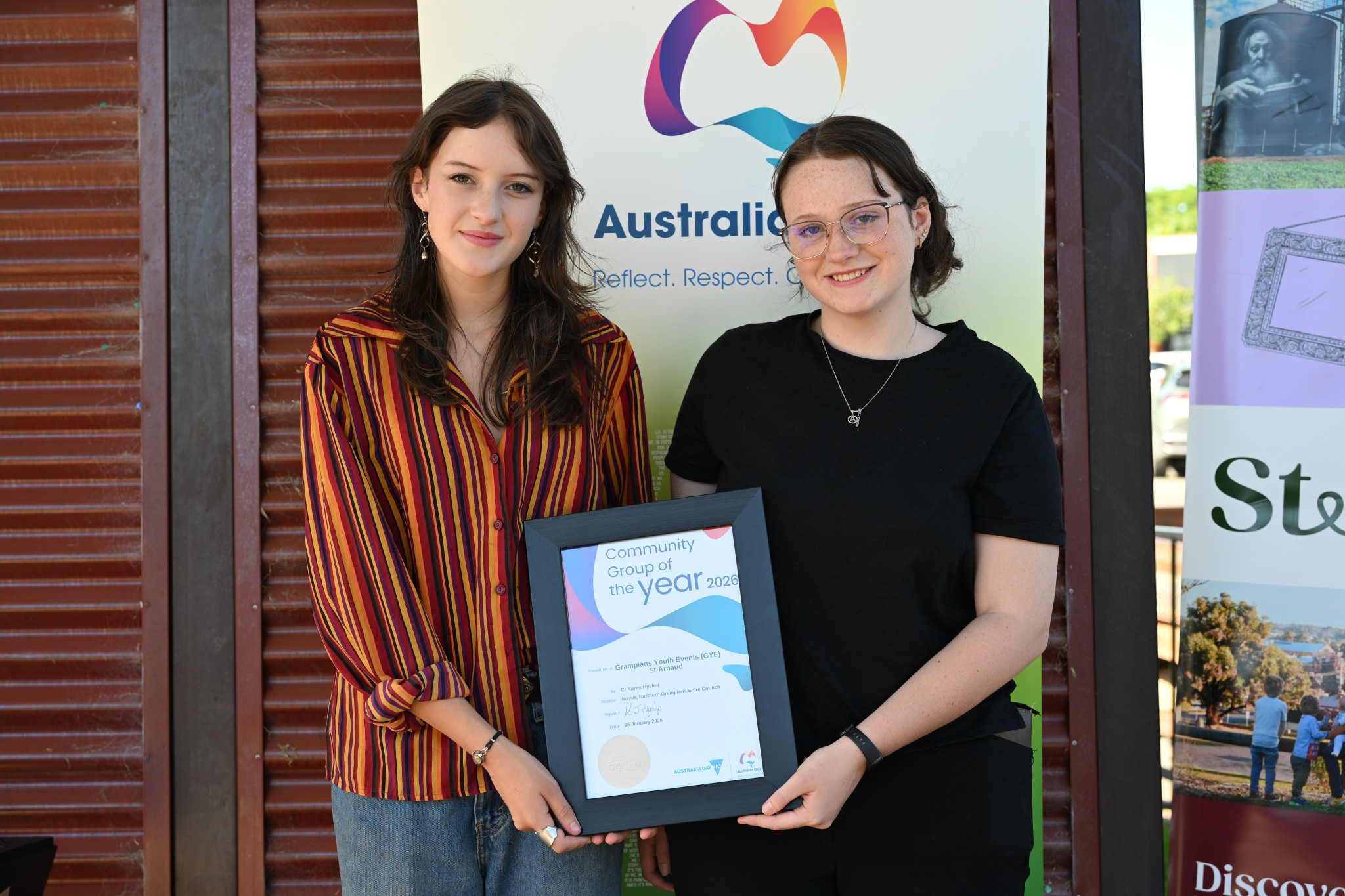 DustyRaiyn McIntyre and Acacia Huggins representing the Grampians Youth Group - St Arnaud. NCN PHOTO
