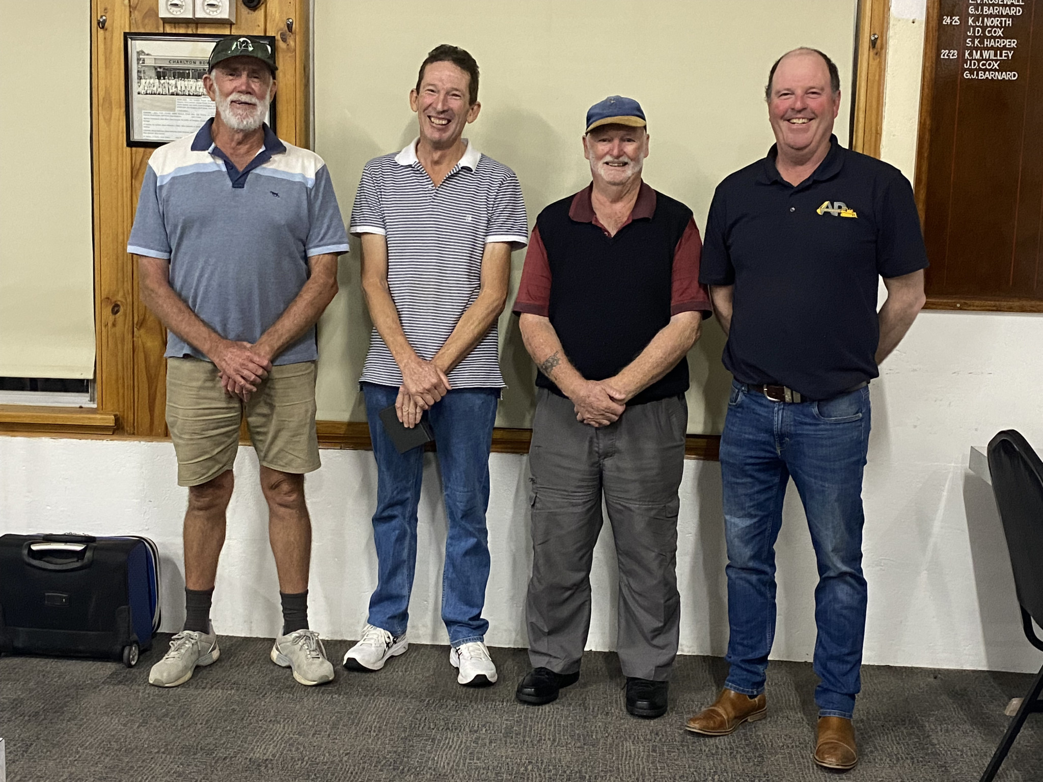 Lions - Jeff Cox, Andrew Peverill, John Headon and Sponsor Aaron Watts A P Earthmoving.
