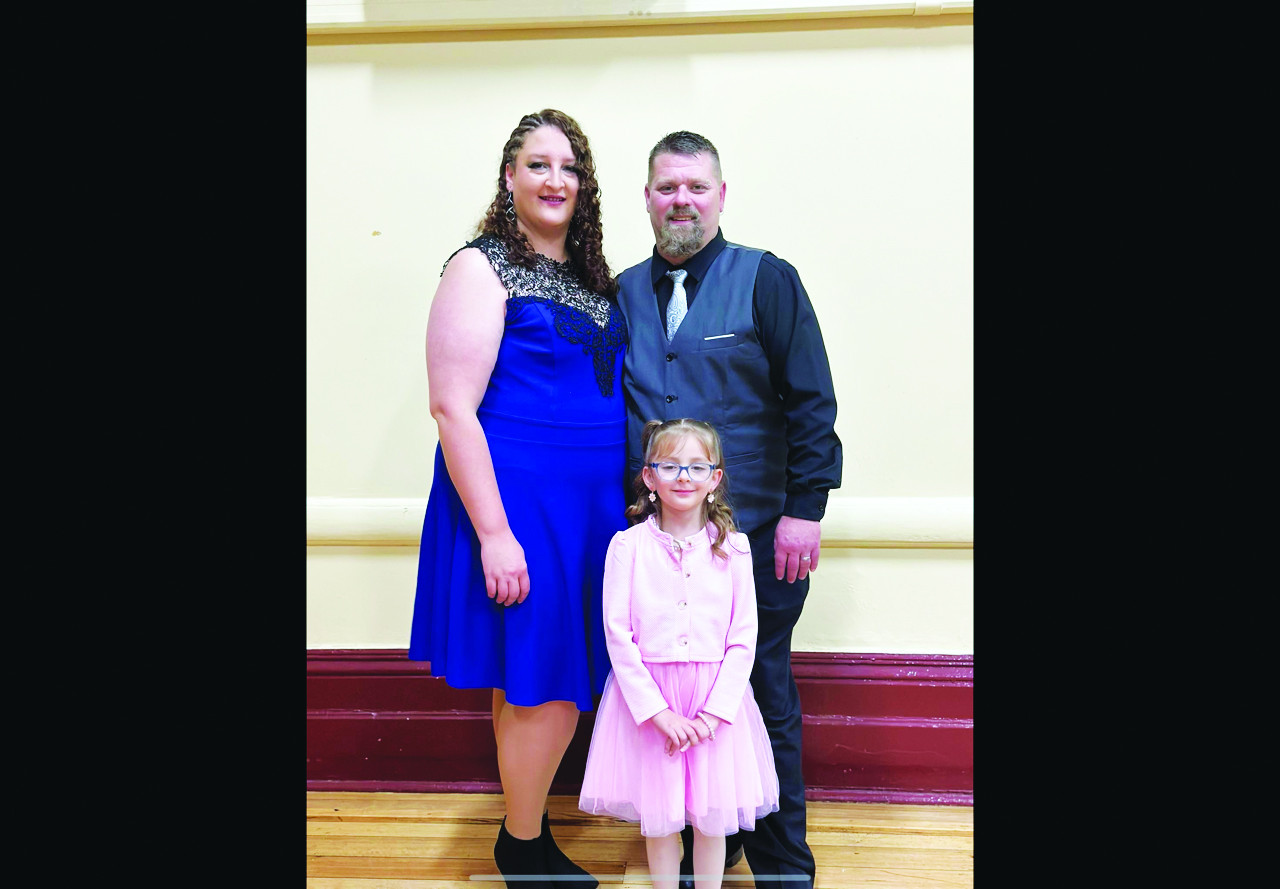 Laura-Anne with her partner Jamie and daughter Zailey.