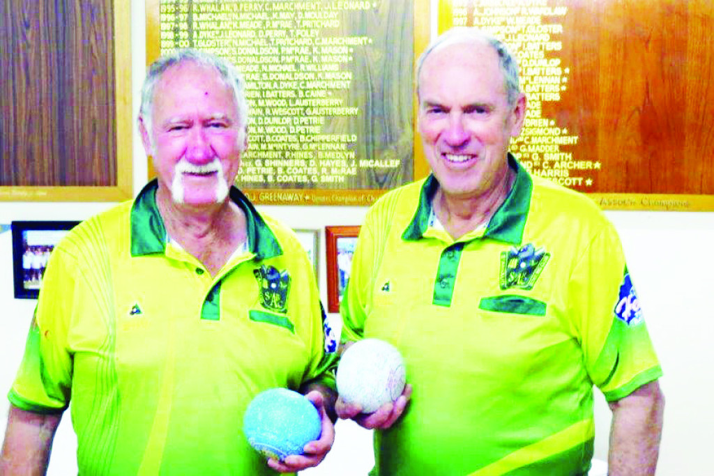 Pairs champions Phil McRae and Colin Coates ... for McRae it was his fourth title