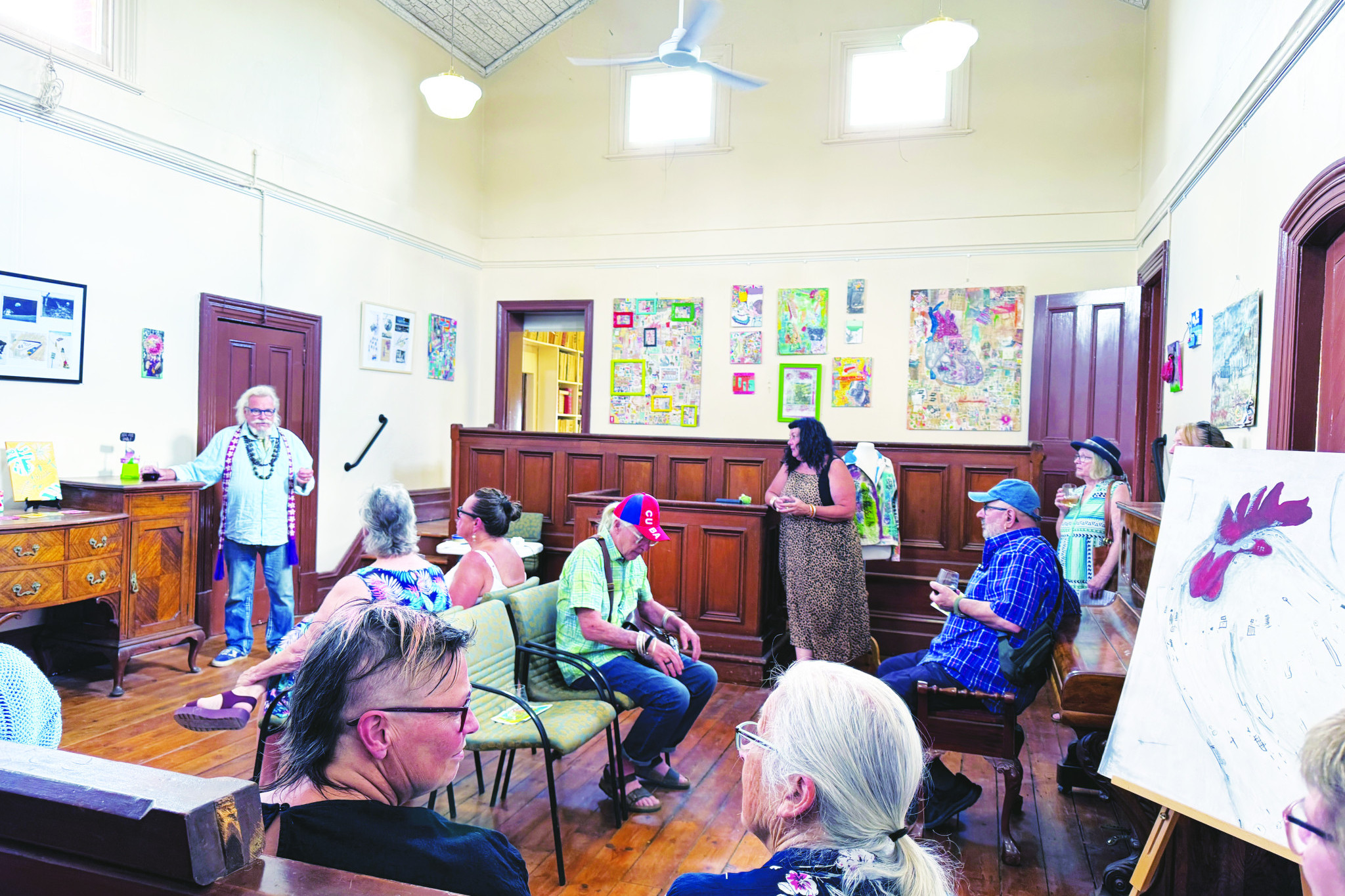 Chris Wyatt officially opened the exhibition on Sunday afternoon