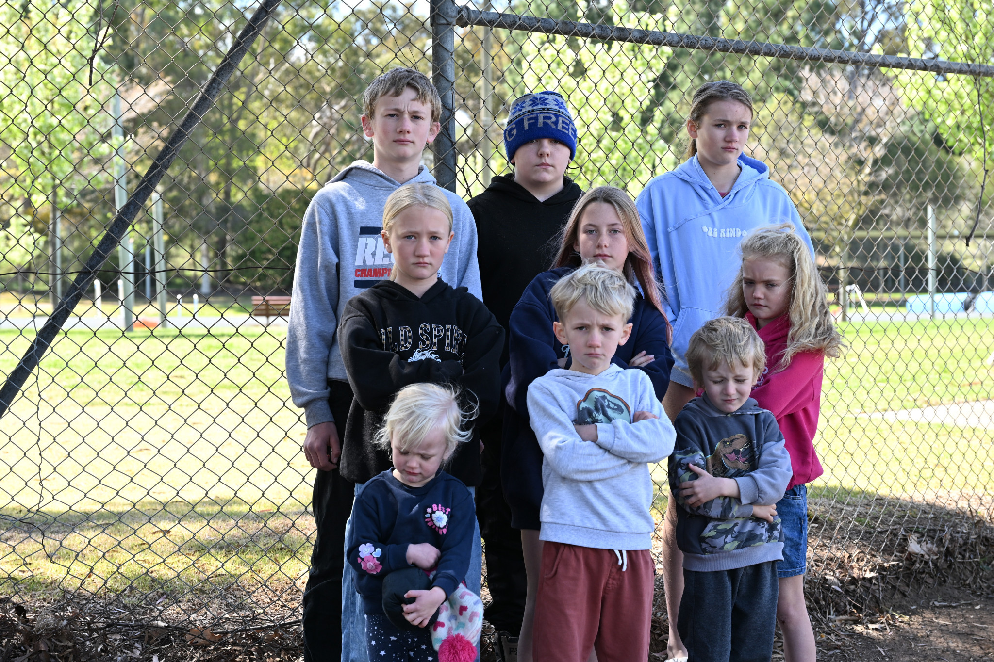 Children from the Green and Bennett families outside the St Arnaud poo. NCN Photo