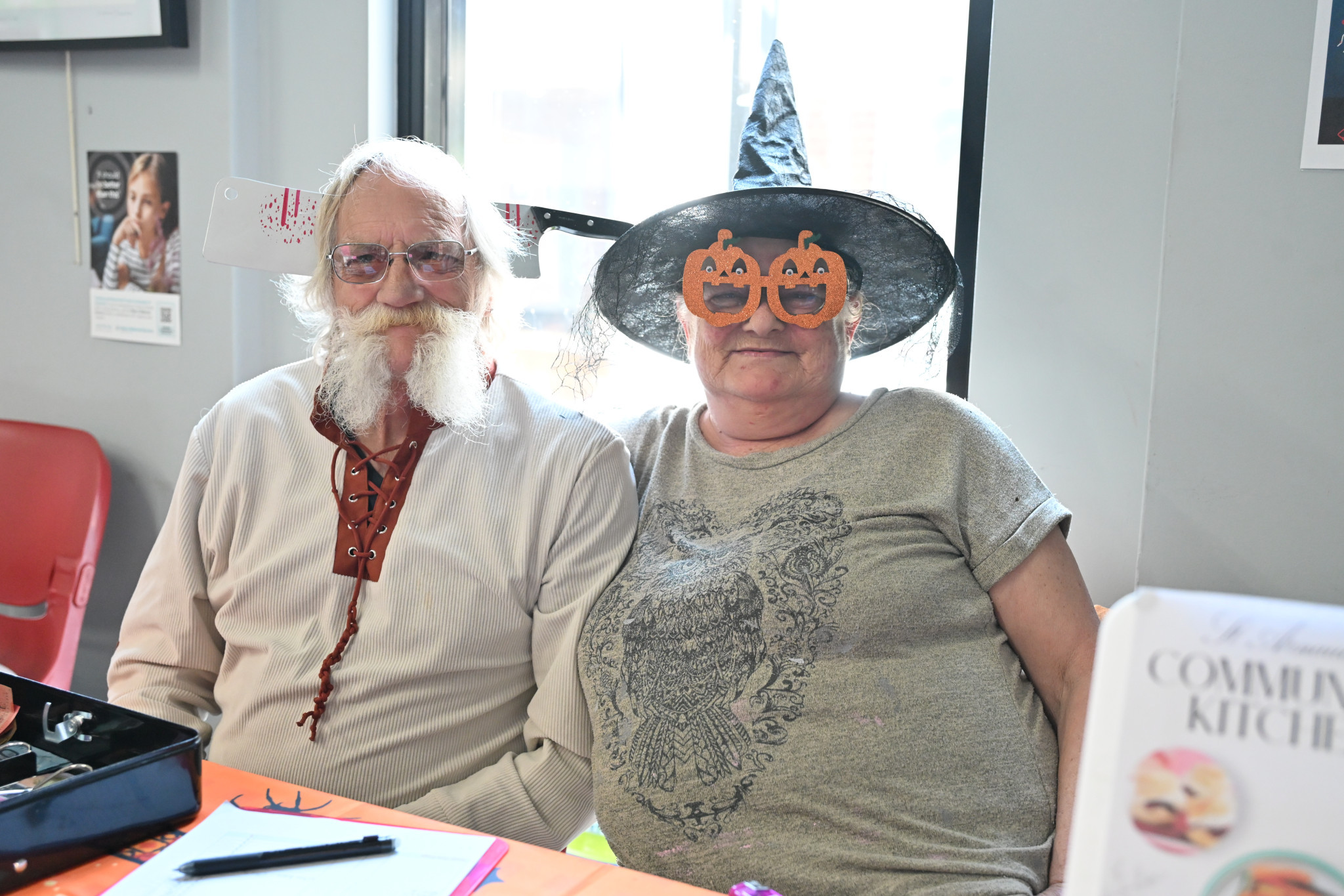 Ken and Kim Lambert were in costume at the Community Kitchen. NCN PHOTO