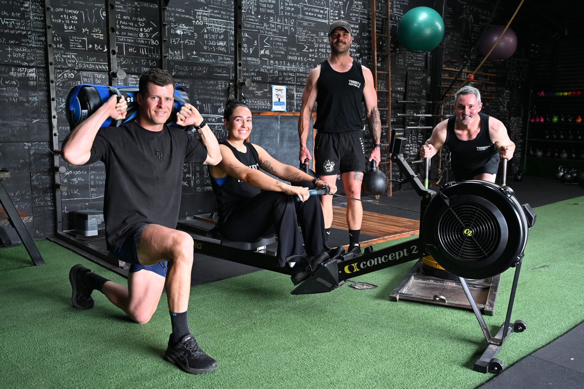 Jake Donaldson, Brooke Williams, Josh Hicks and Scott Wilson are putting their fitness to the test when they take on Melbourne Hyrox 2025 on December 13 and 14. NCN PHOTO