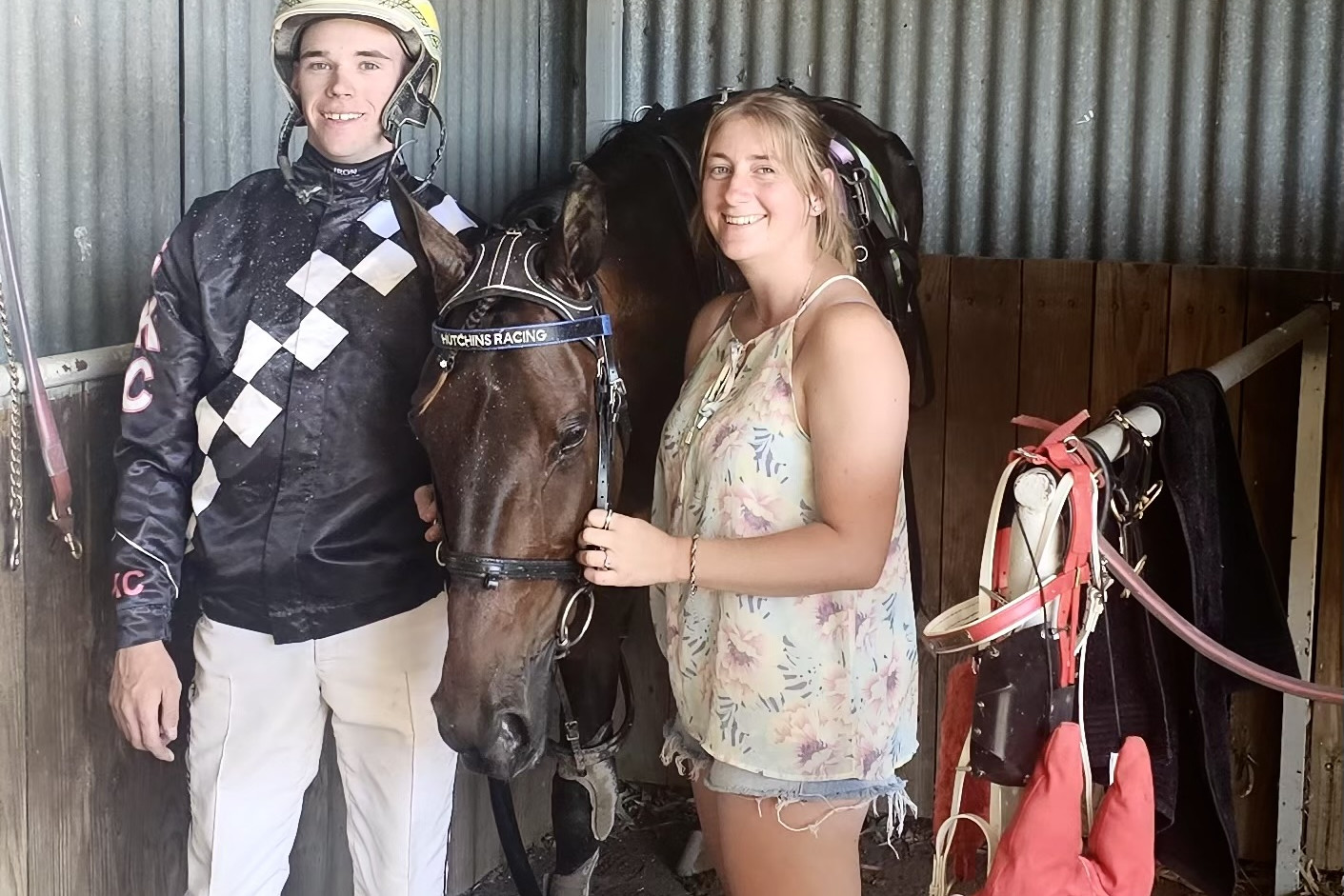 Charlton winner Lester with Luke Dunne and Tori Hutchin