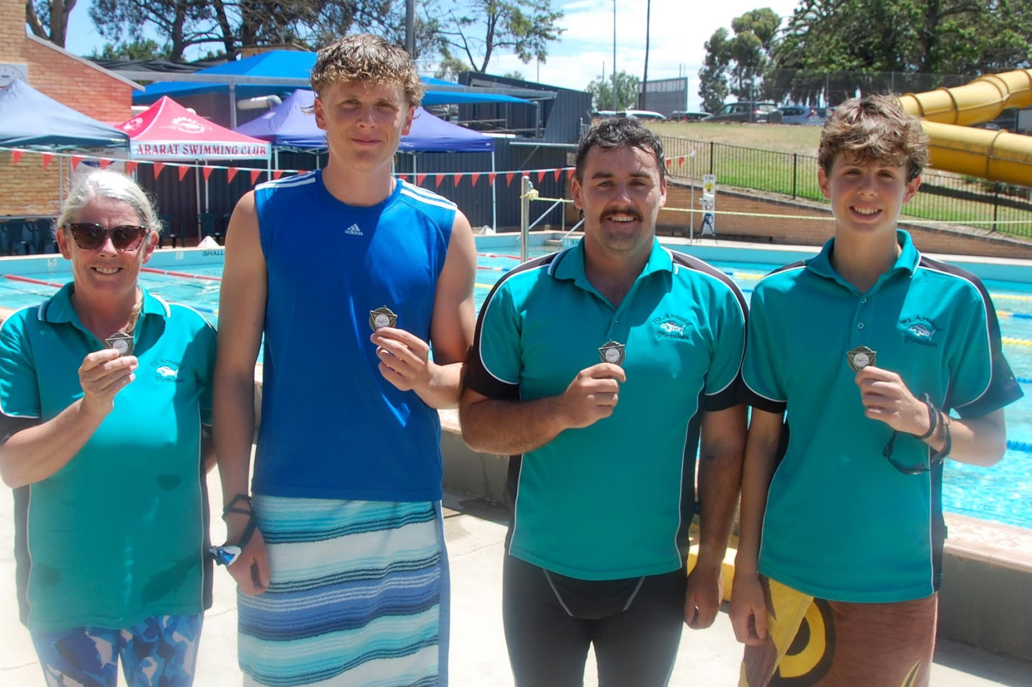 Relay success for Leanne Burke, Austin Lowe, Riley Burke and Lewis Lowe