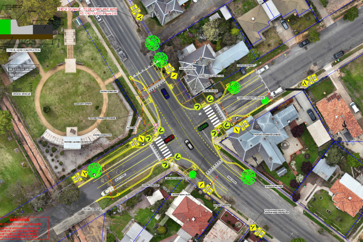 The Millett Street and Kings Avenue intersection in St Arnaud will be raised.