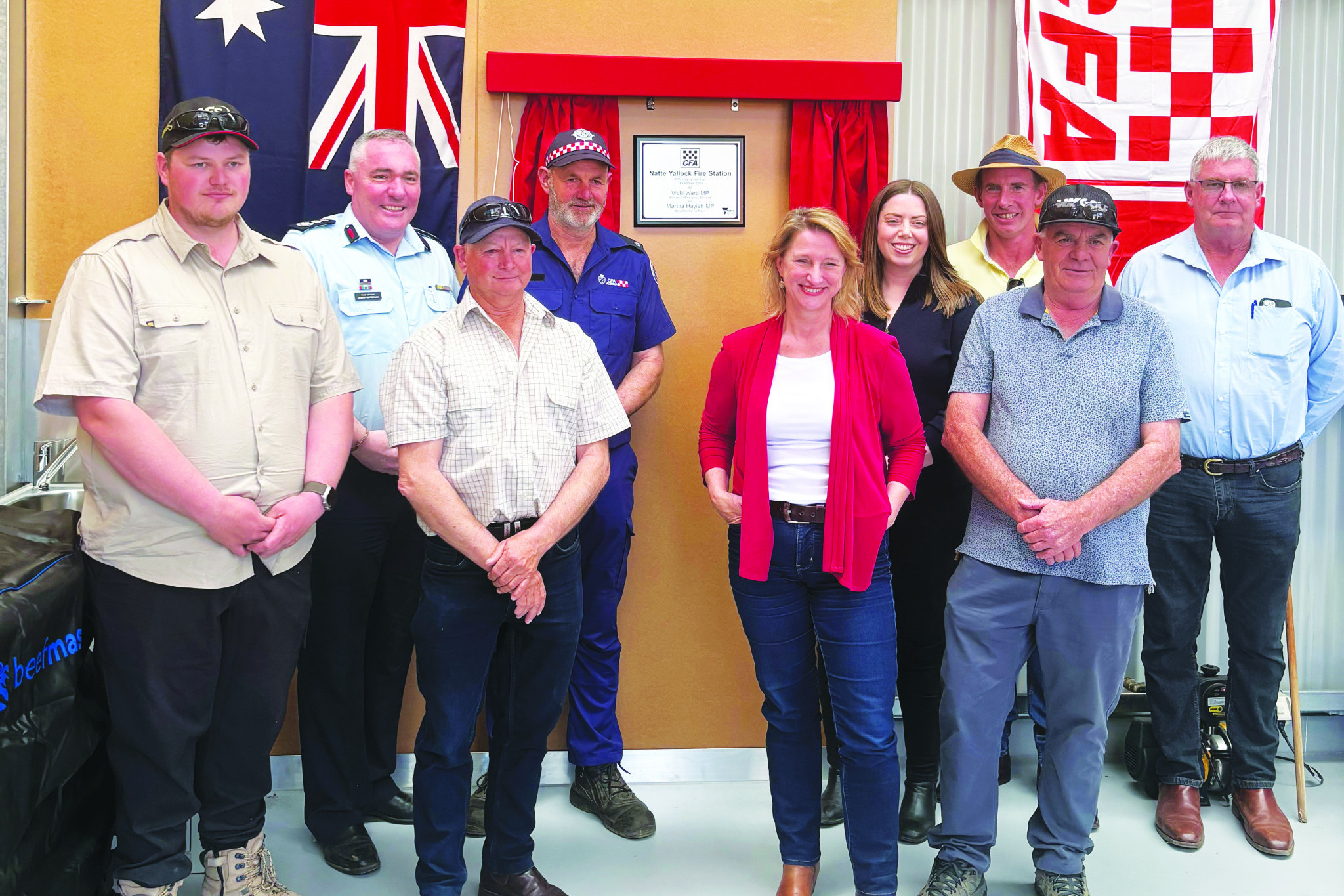 Natte Yallock Fire Brigade members were joined by CFA and local dignitaries to open their new station on Saturday.