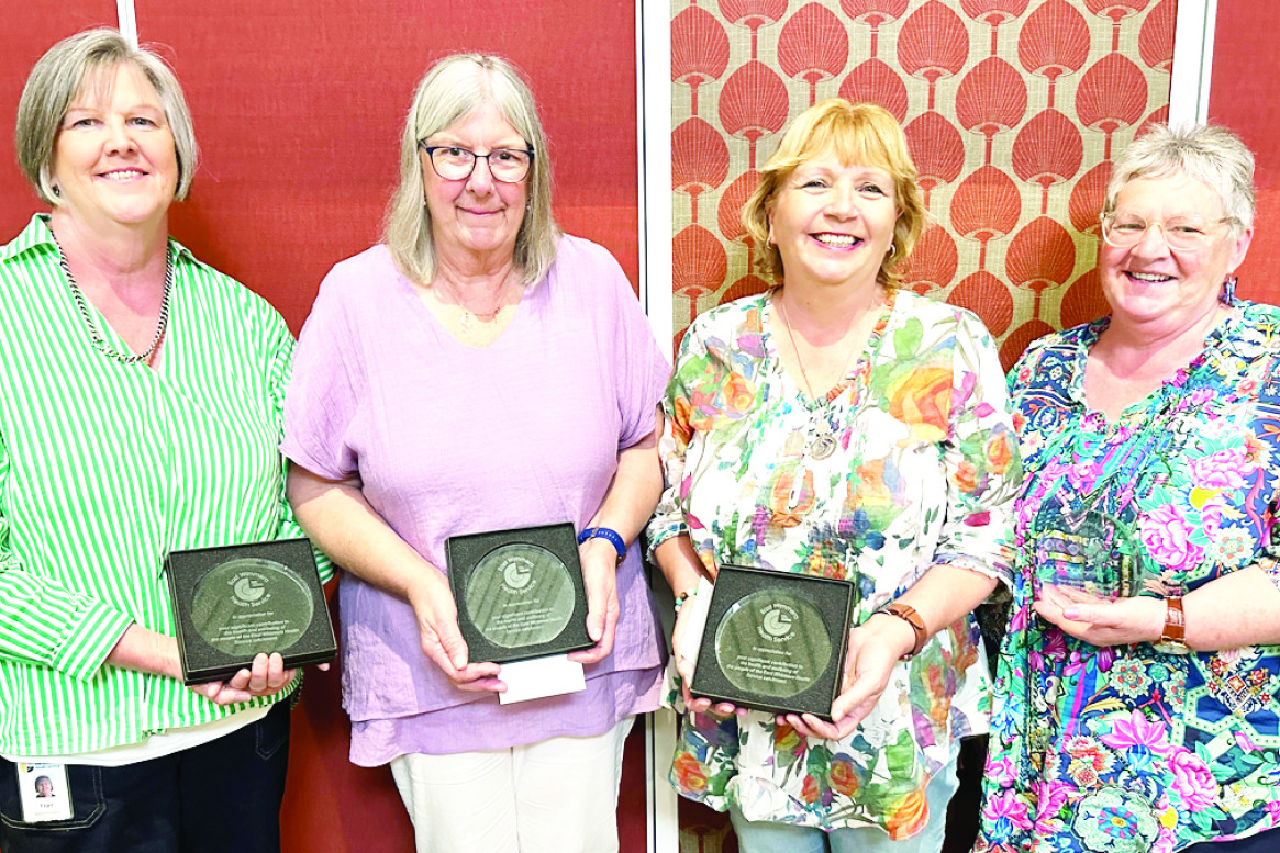 (left to right) Fran Byrne-Lee, Glenda Milley, Darleen Baldock and Julie McGrath. (Absent: Kerry Wood and Carolyn Hogan).