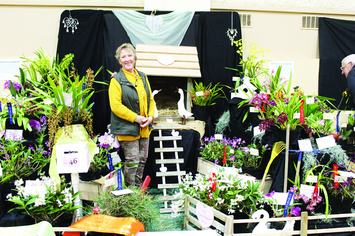 Helen Rigby is all in her “Love Shack” display.