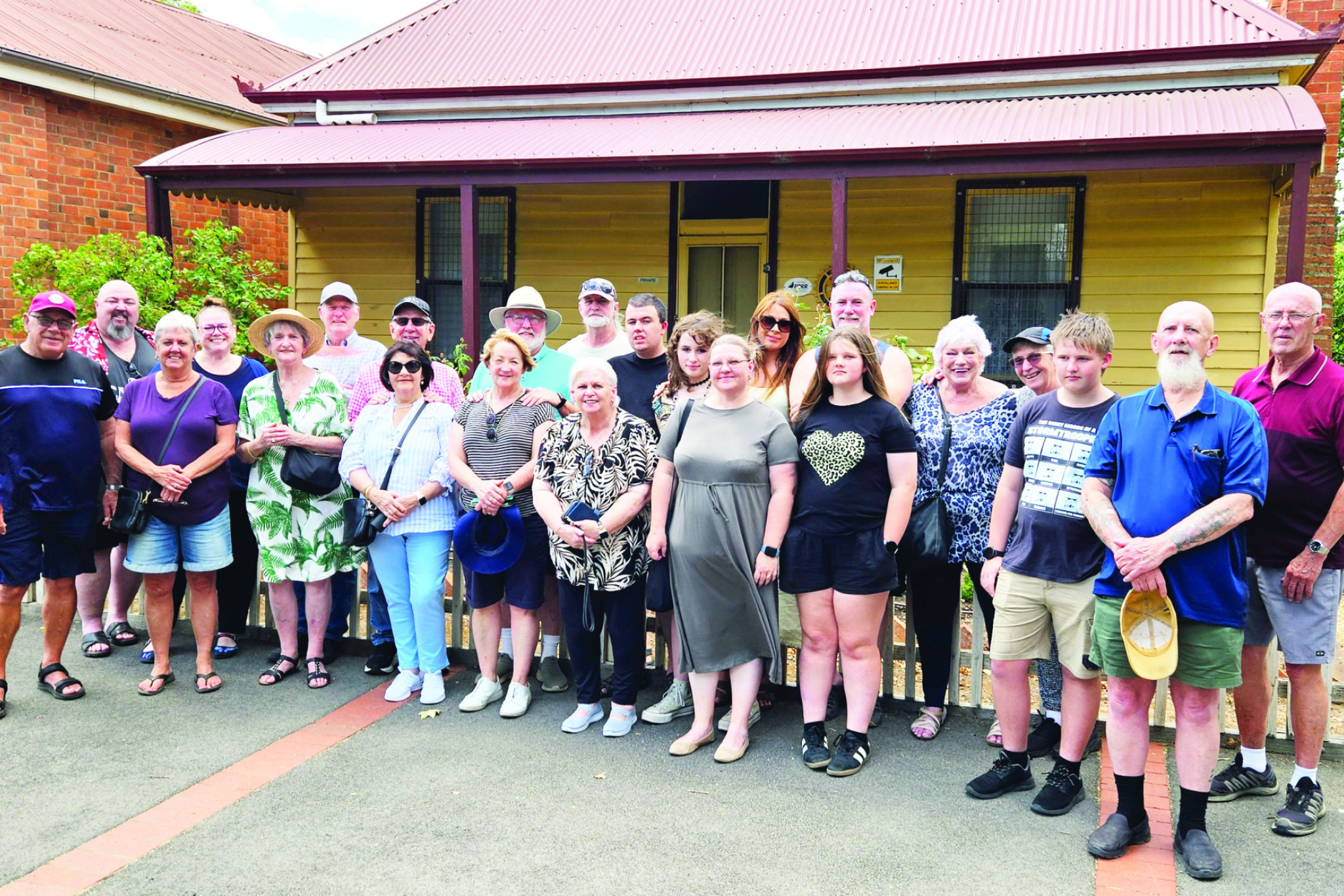 The Hiles family reunion included descendants of the Hiles, Crone and Walsh families and they gathered outside the Historical Society Museum last weekend, a place where so many of their descendants spent their early years in the Cottage.