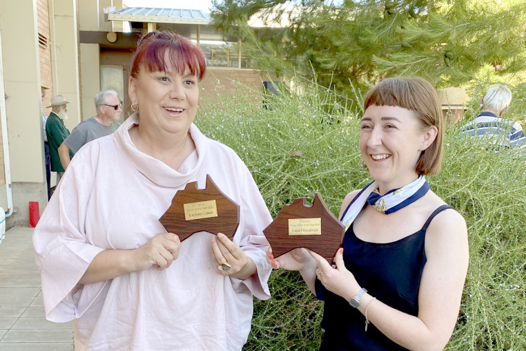 Kaylene Cossar (left) Citizen of the Year and Tessa Fitzpatrick Young Citizen of the Year for Charlton.