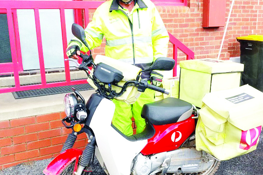 Chris Piert, St. Arnaud’s postie, dressed as he says like a ‘canary