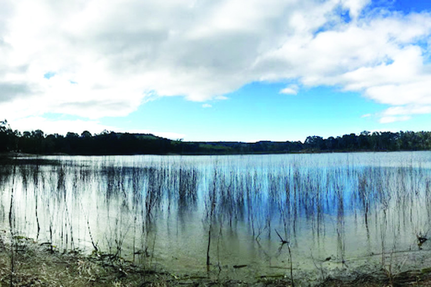 Water in the Upper Teddington Reservoir is quickly evaporating. PHOTO: Parks Victoria