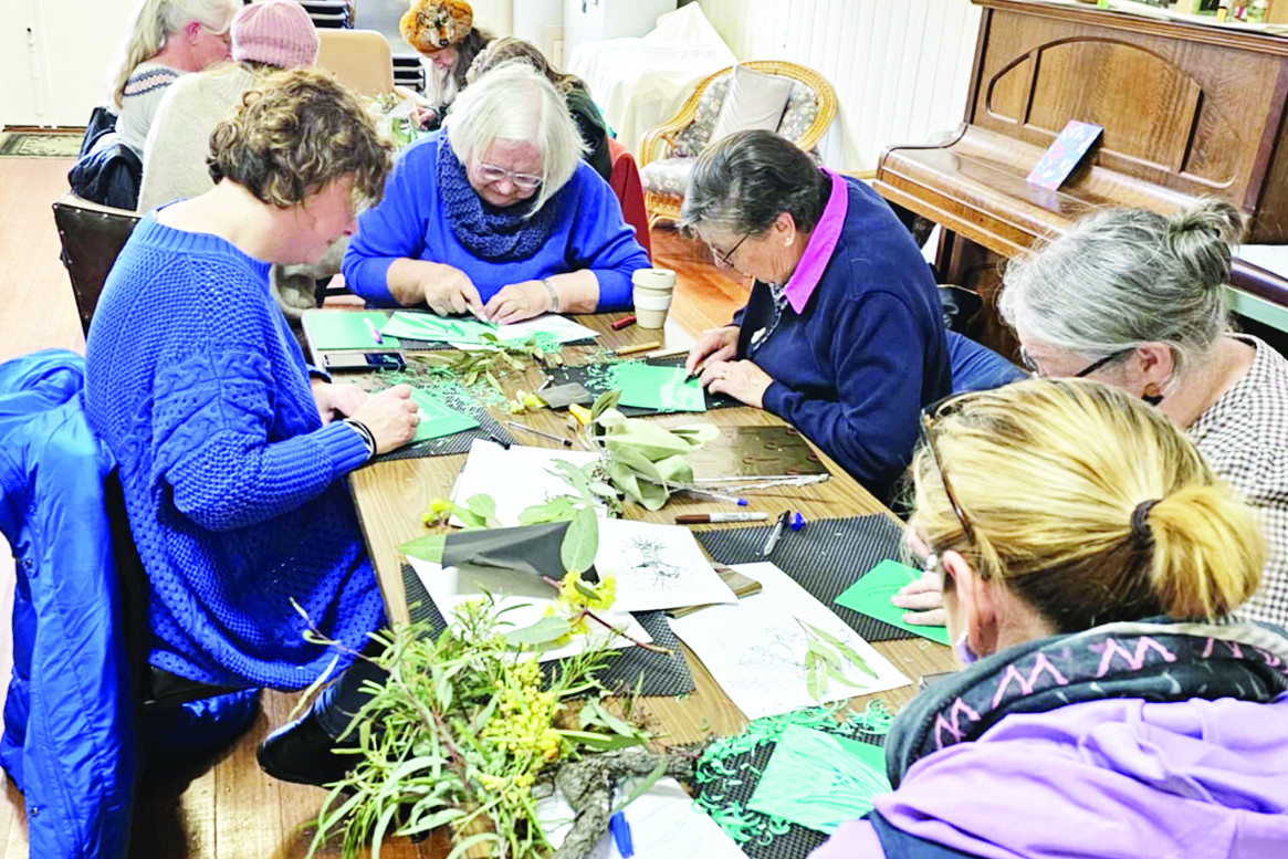 Busy at work, (left to right) Marian McAuliffe, Julia Ambrizas, Fran Haddrick, Mary-Ann Sait and Julie Bourke.