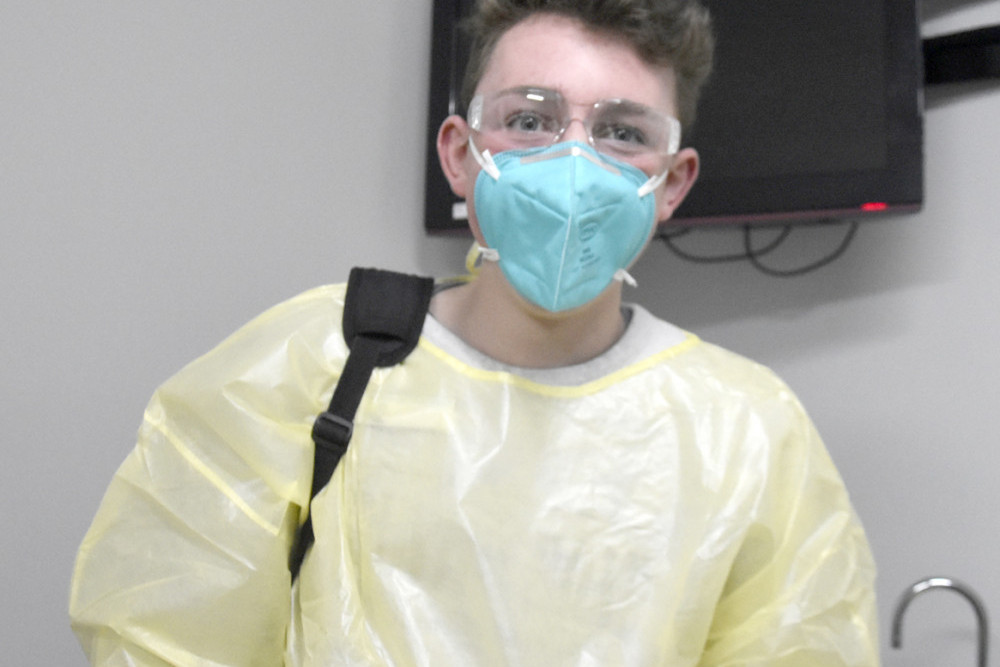 Rogan Hando carried out a journalist assignment by attending the tour of the Palliative Care Unit at the St. Arnaud Hospital last week and as per all visitors was required to dress in full PPE.