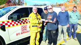 Rotary cheque presented to the CFA