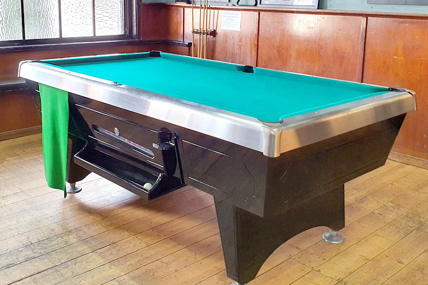 The finished pool table.