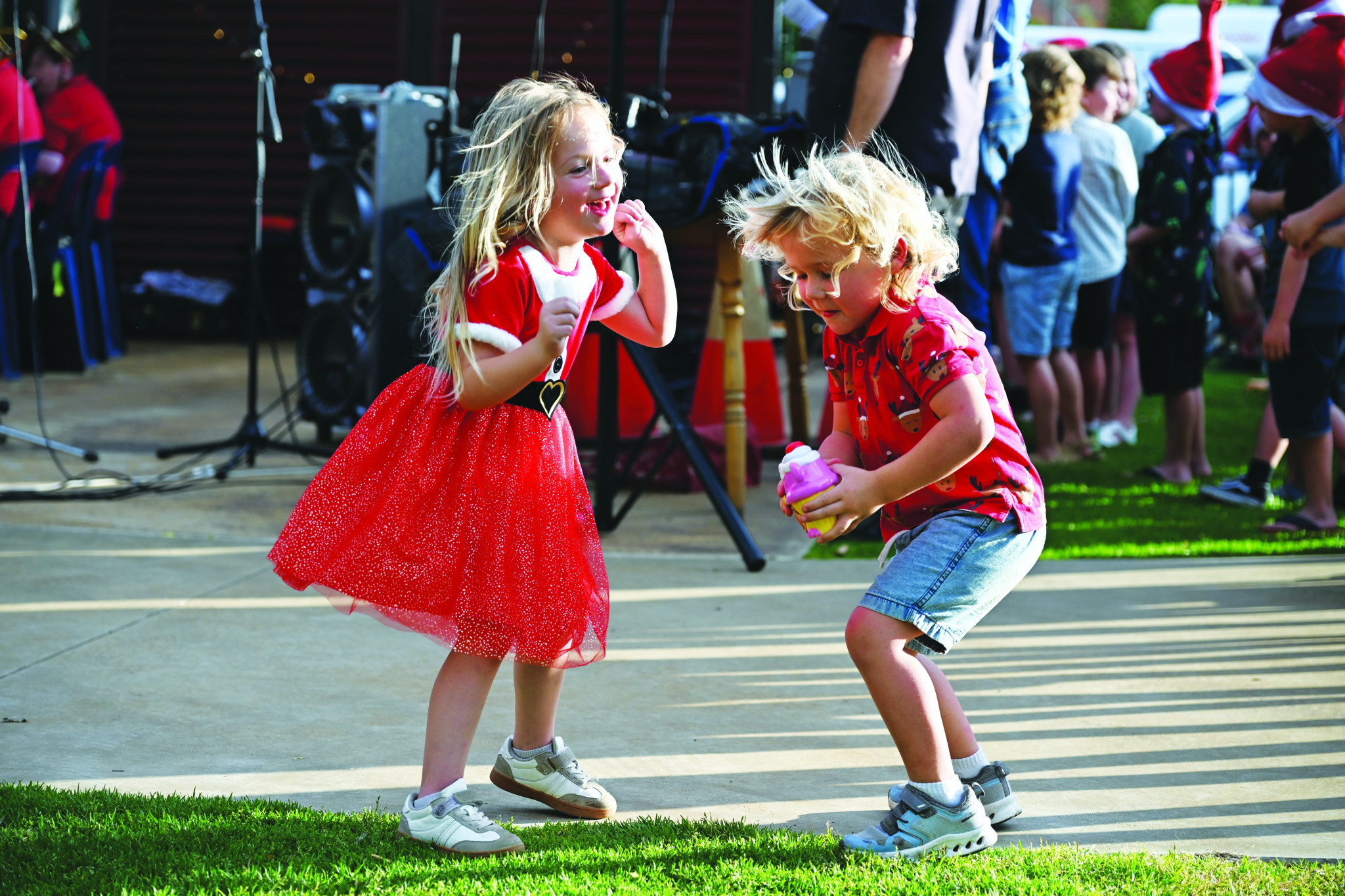 Residents of all ages, including children, found music to dance to throughout the night. NCN PHOTOS