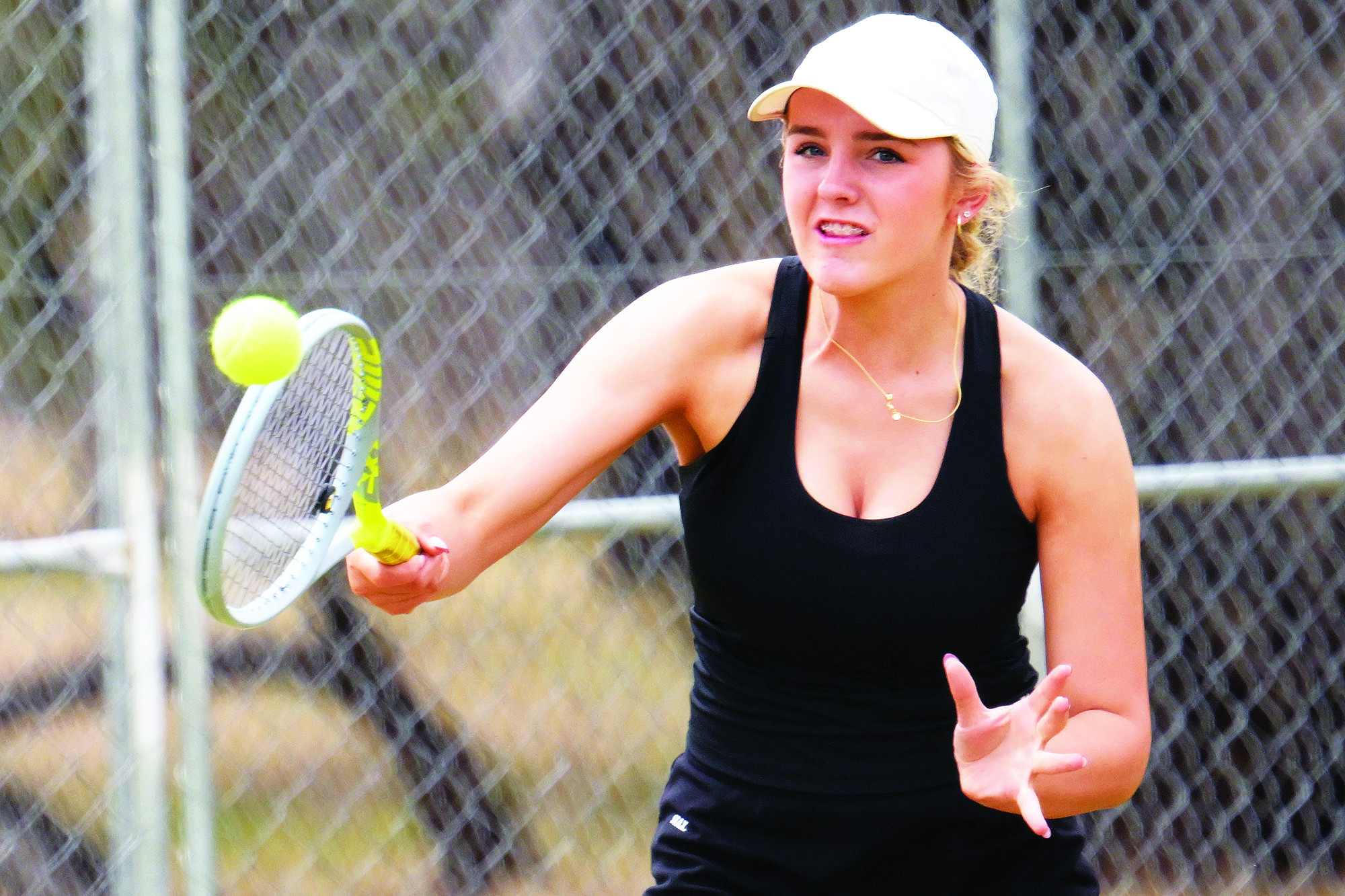 Millie Hando takes the court in the weekend’s North Central association round. NCN PHOTO