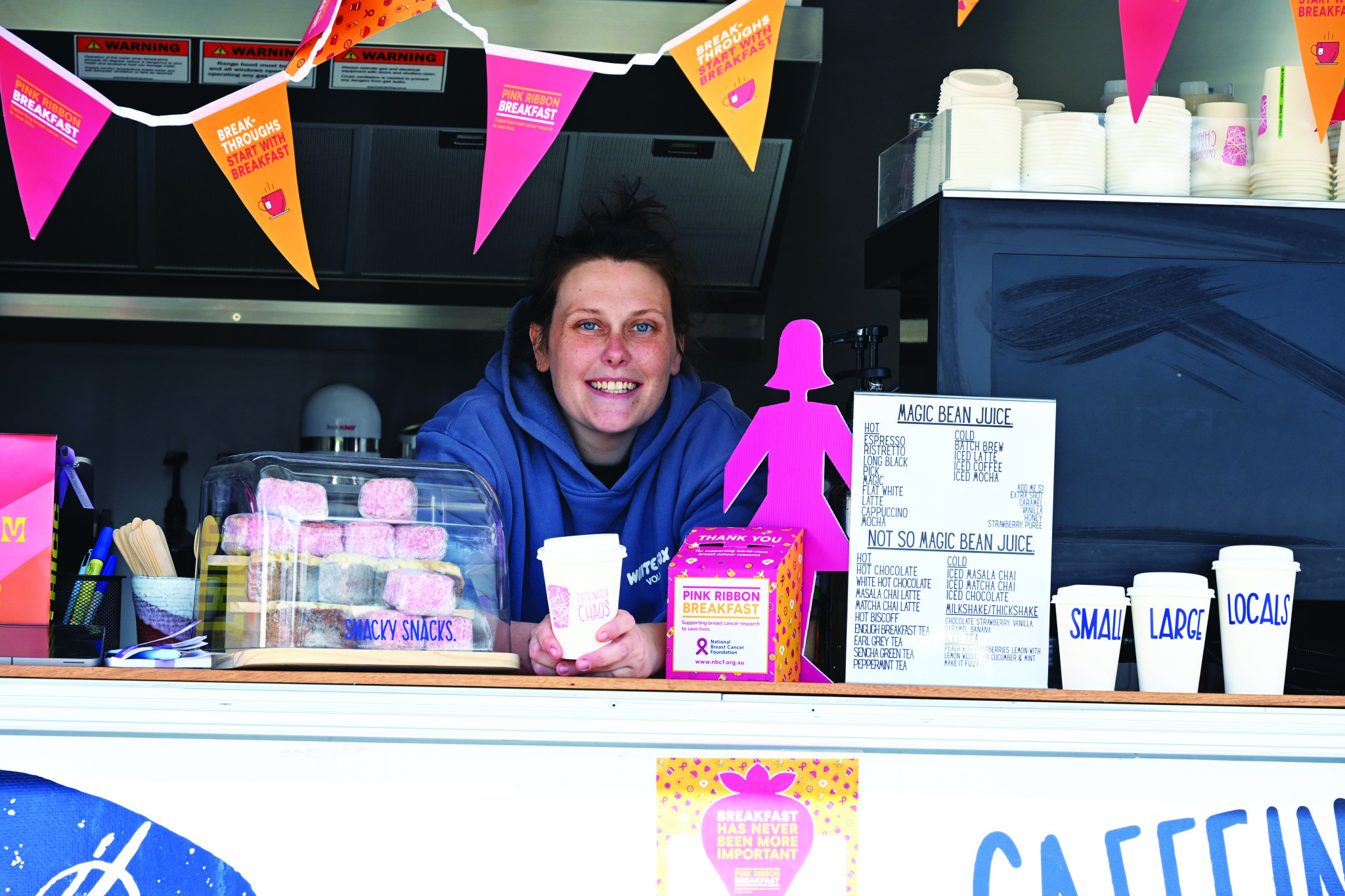 Tia Fanning is turning her coffee van pink to raise money and awareness for breast cancer. NCN PHOTO